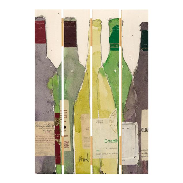 Houten schilderijen op plank Wine & Spirits III