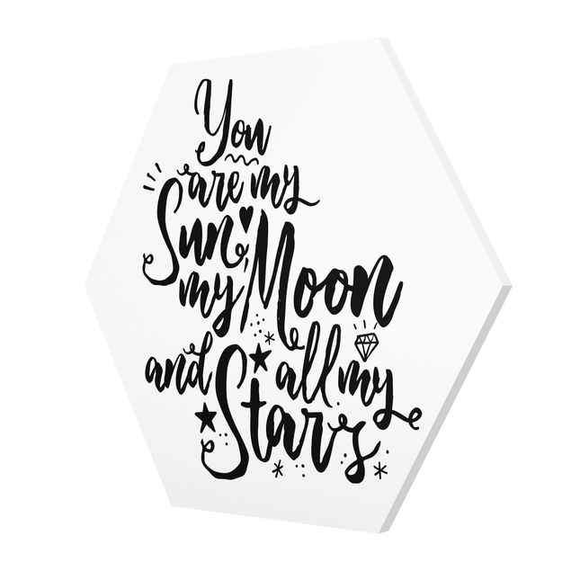 Hexagons Forex schilderijen You Are My Sun, My Moon And All My Stars