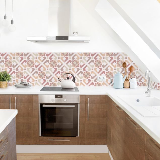 Achterwand voor keuken tegelmotief Geometrical Tiles - Fire