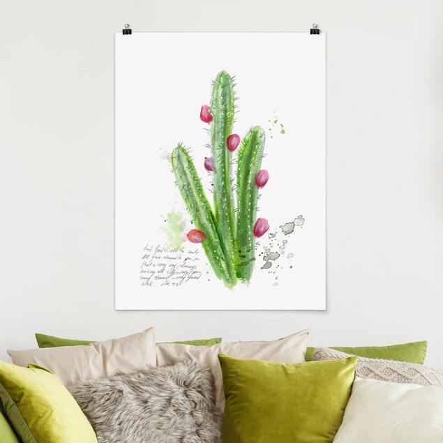 Posters Cactus With Bibel Verse II