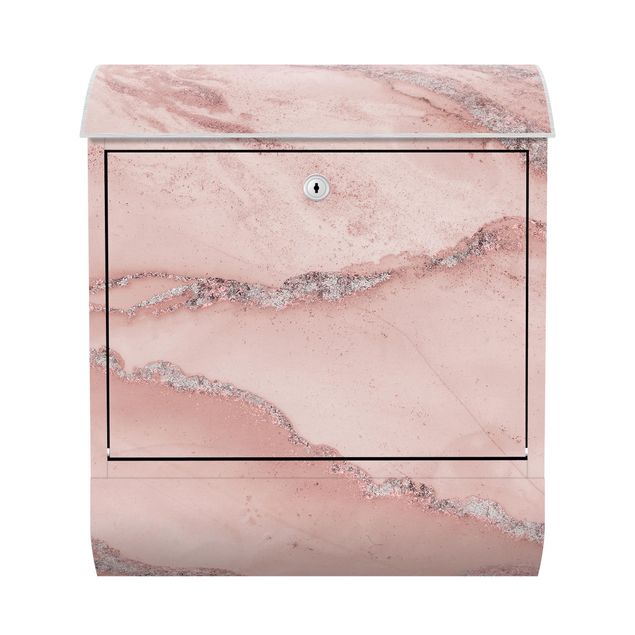 Brievenbussen Colour Experiments Marble Light Pink And Glitter
