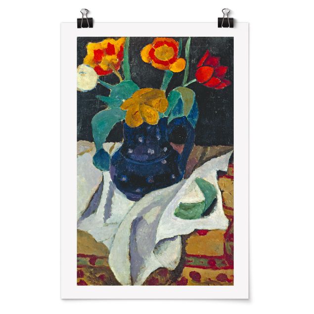 Posters Paula Modersohn-Becker - Still Life with Tulips