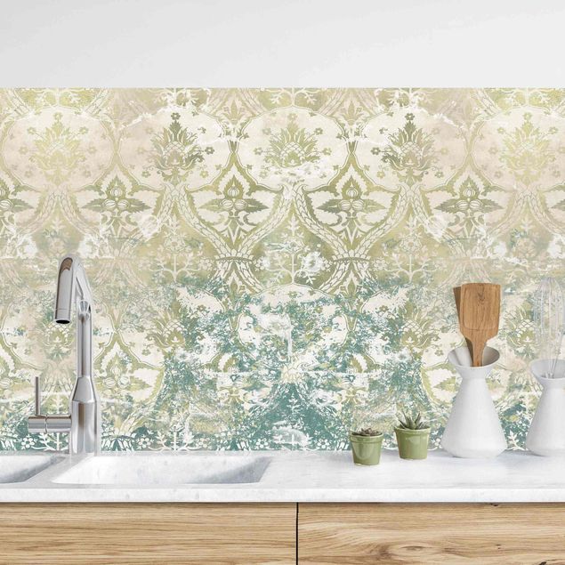 Achterwand voor keuken patroon Emerald Coloured Baroque Dream II
