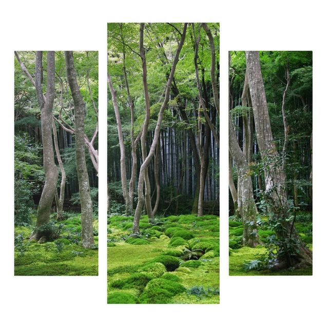 Canvas schilderijen - 3-delig Growing Trees