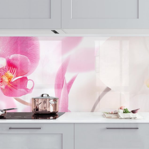 Achterwand voor keuken bloemen Delicate Orchids