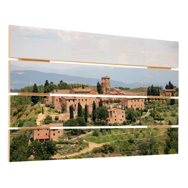 Houten schilderijen op plank Charming Tuscany