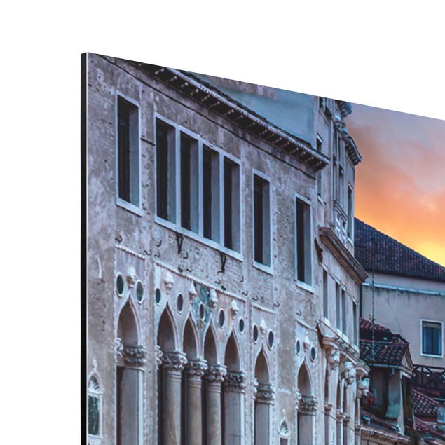Aluminium Dibond schilderijen Sunset in Venice