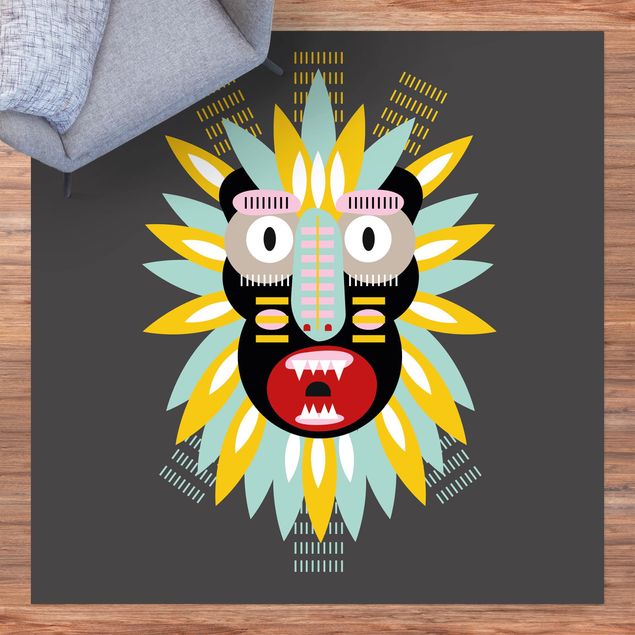 moderne vloerkleden Collage Ethnic Mask - King Kong