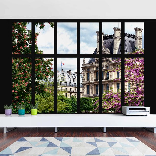 Fotobehang Window Spring II Paris