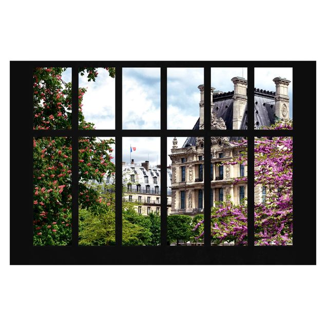 Fotobehang Window Spring II Paris