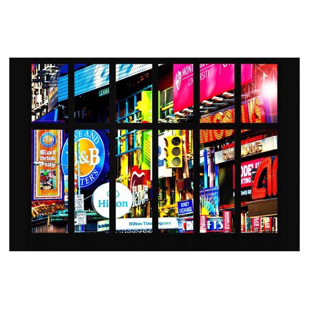 Fotobehang Window Times Square New York