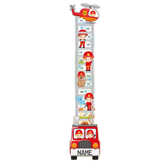 Muurstickers Fire Brigade Set With Customised Name