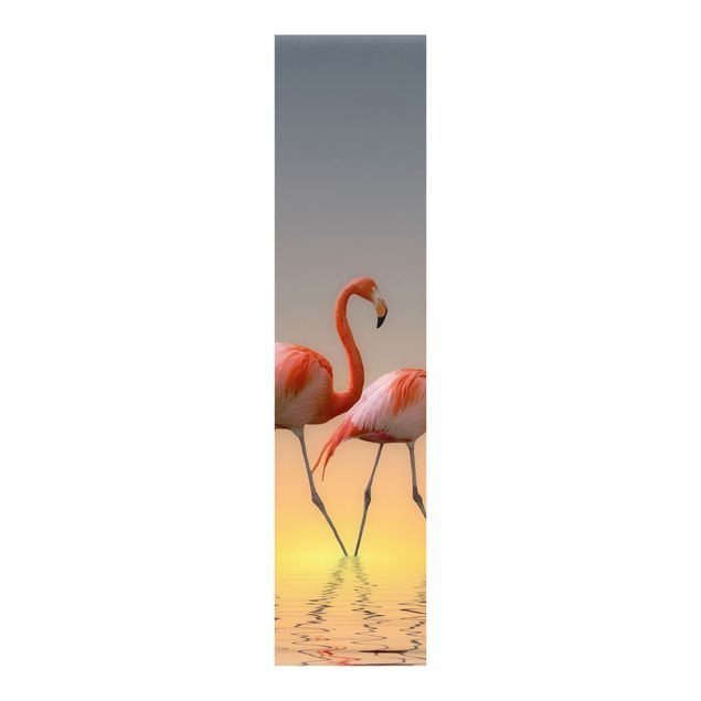 Schuifgordijnen Flamingo Love