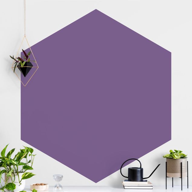 Hexagon Behang Lilac