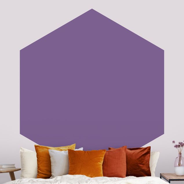 Hexagon Behang Lilac