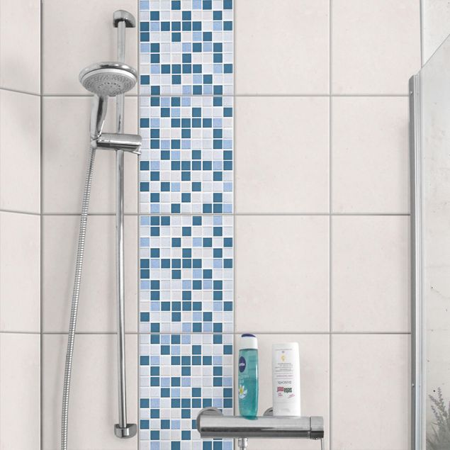 Tegelstickers Mosaic Tiles Blue Gray