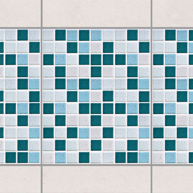 Tegelstickers Mosaic Tiles Turquoise Blue