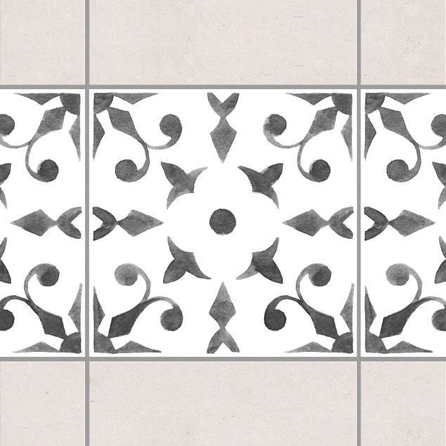 Tegelstickers Pattern Gray White Series No.6