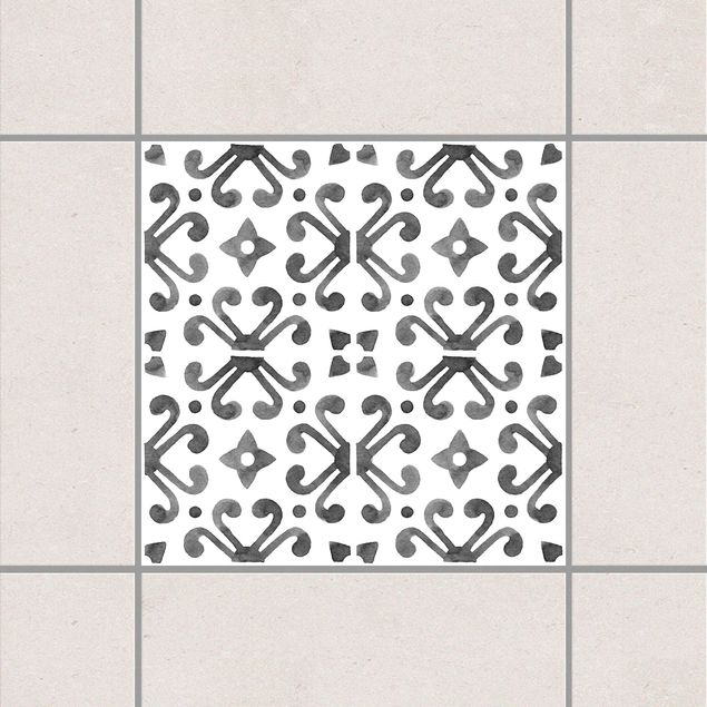 Tegelstickers Gray White Pattern Series No.7
