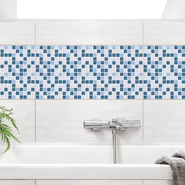 Tegelstickers Mosaic Tiles Blue Gray