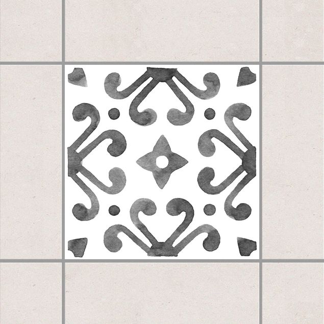 Tegelstickers Pattern Gray White Series No.7
