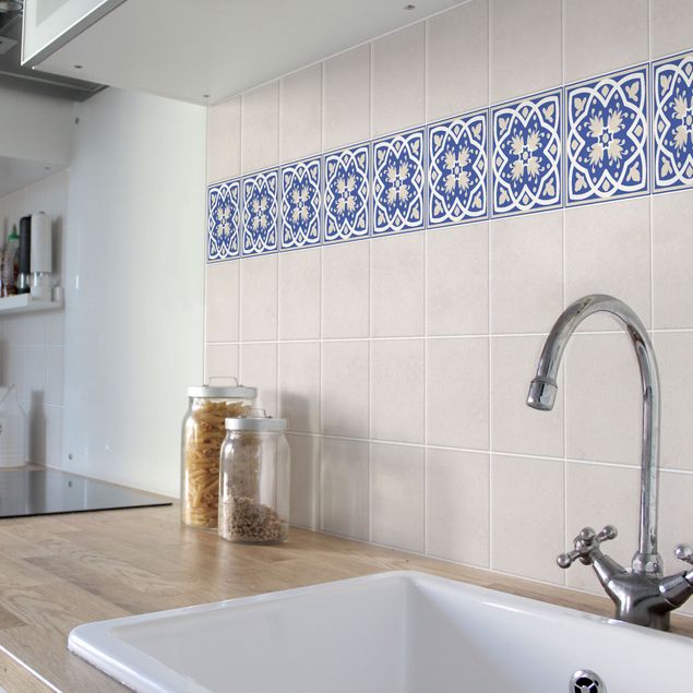 Tegelstickers Portuguese tile pattern blue