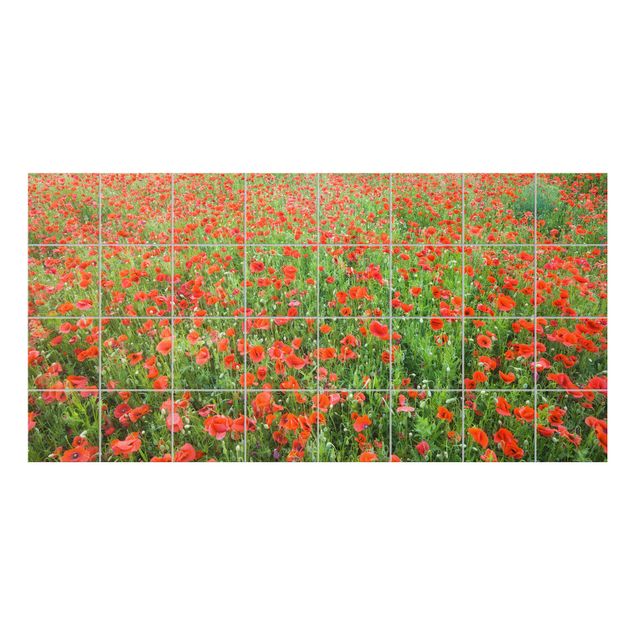 Tegelstickers Poppy Field