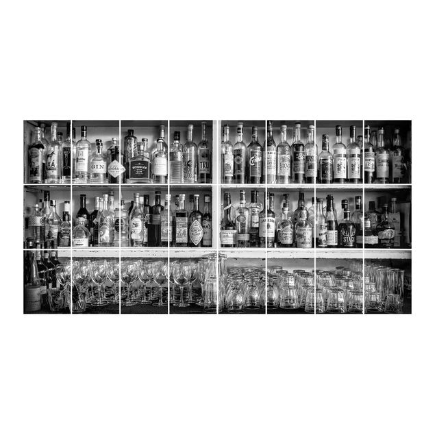 Tegelstickers Bar Black & White