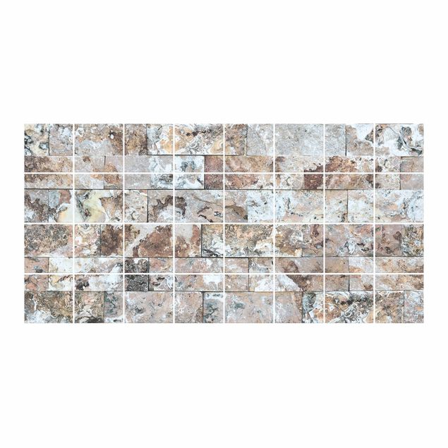 Tegelstickers Natural Marble Stone Wall