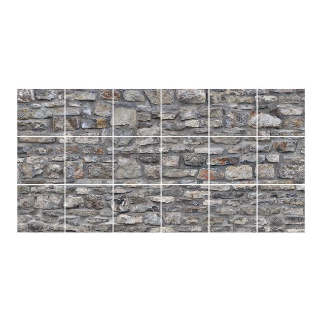 Tegelstickers Natural Stone Wallpaper Old Stone Wall