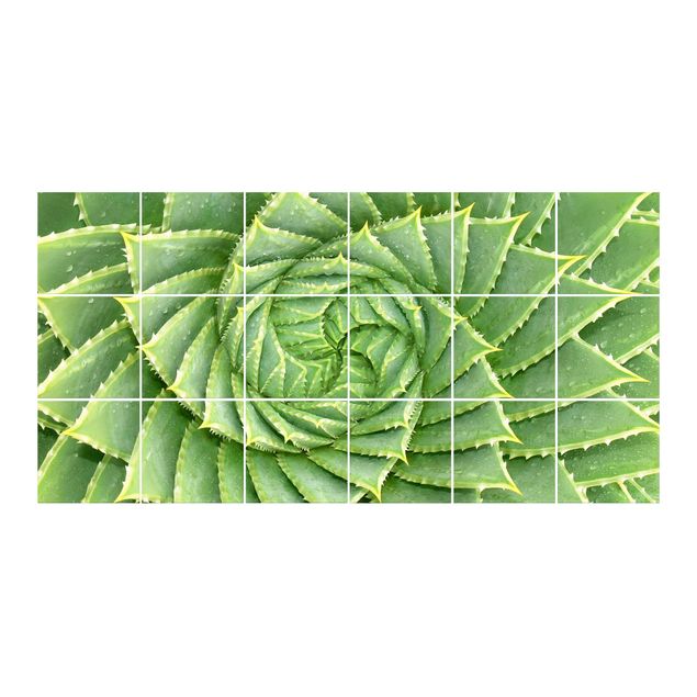 Tegelstickers Spiral Aloe