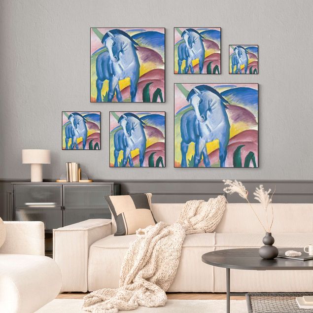 Verwisselbaar schilderij - Franz Marc - Blue Horse