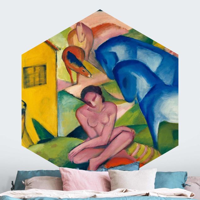 Hexagon Behang Franz Marc - The Dream