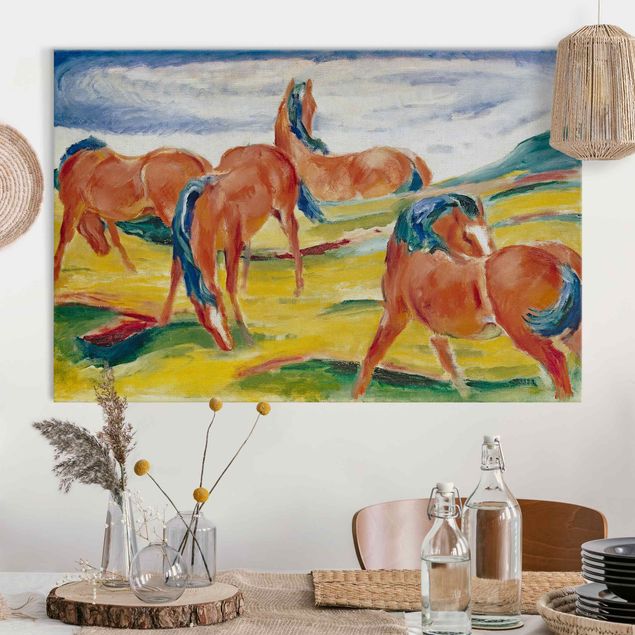 Akoestische schilderijen Franz Marc - Grazing Horses