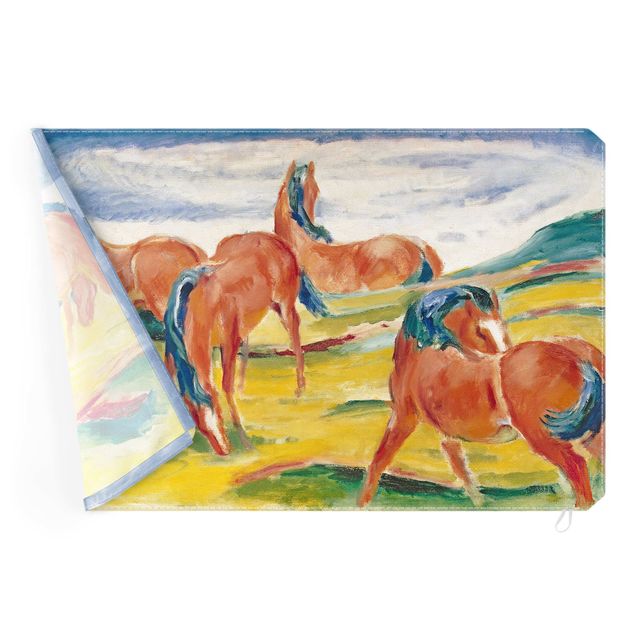 Verwisselbaar schilderij - Franz Marc - Grazing Horses