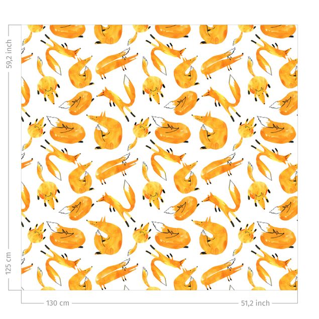 Gordijnen met patroon Foxes