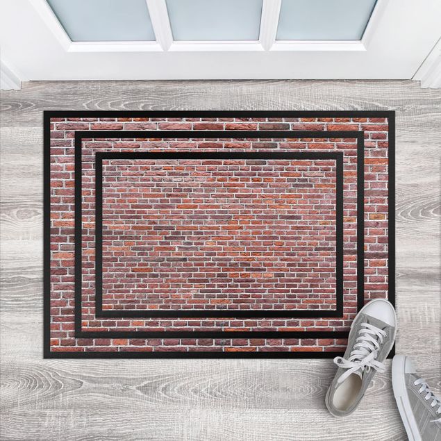 moderne vloerkleden Brick Wall Red