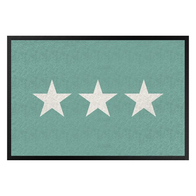 moderne vloerkleden Three Stars Turquoise
