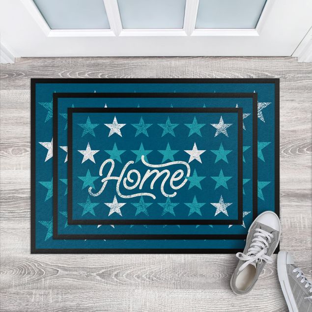 klein tapijt Home Stars Blue