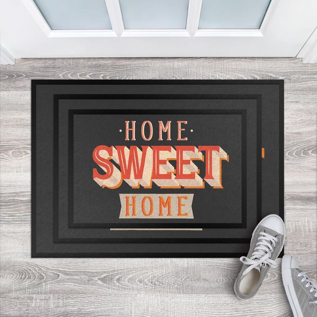 klein tapijt Home sweet Home retro
