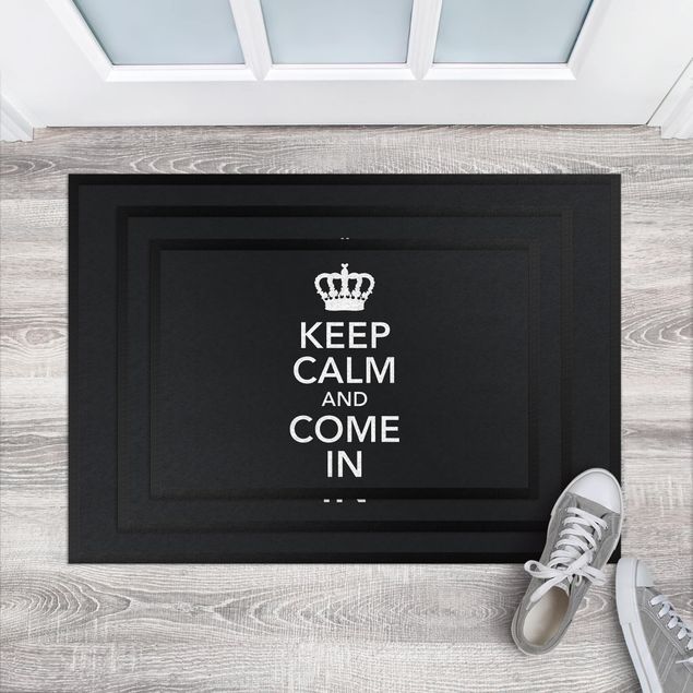klein tapijt Keep Calm And Come In Ii