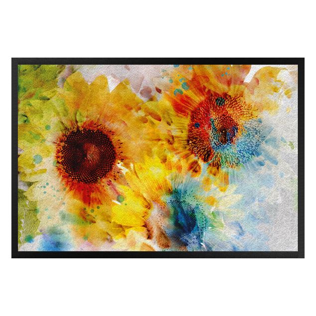 moderne vloerkleden Watercolour Sunflower