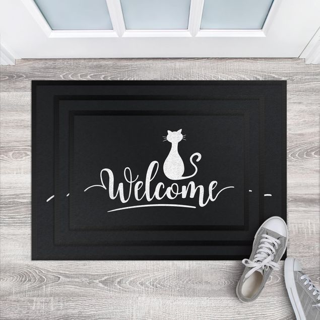 klein tapijt Welcome Cat
