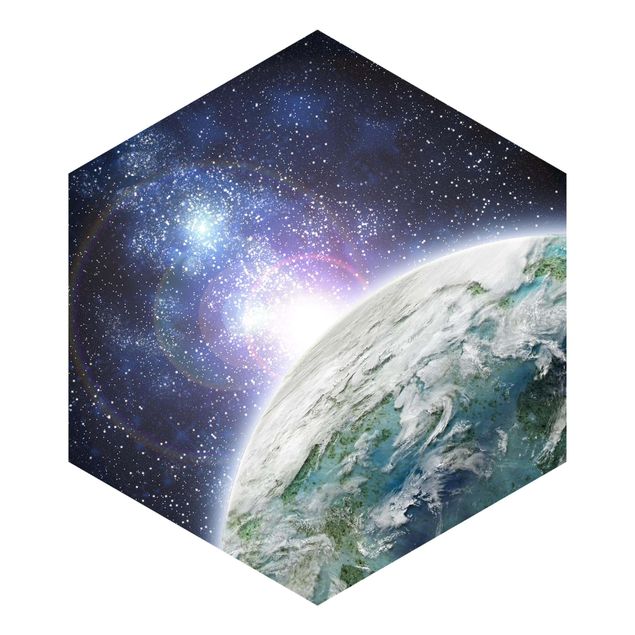 Hexagon Behang Galaxy Light