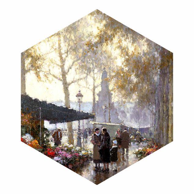 Hexagon Behang Gaston De Latouche - The Flower Market