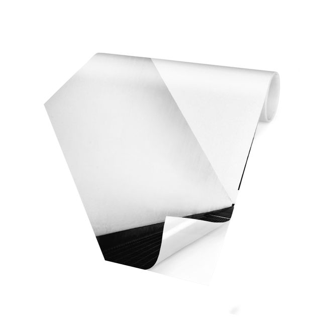Hexagon Behang Geometrical Architecture Study Black And White