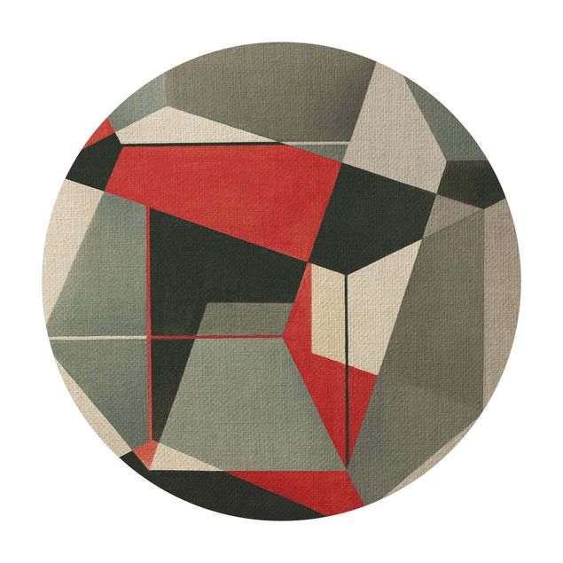 Rond vinyl tapijt Geometrical Fox