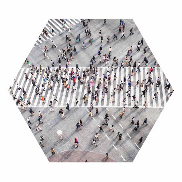 Hexagons Forex schilderijen Shibuya Crossing in Tokyo