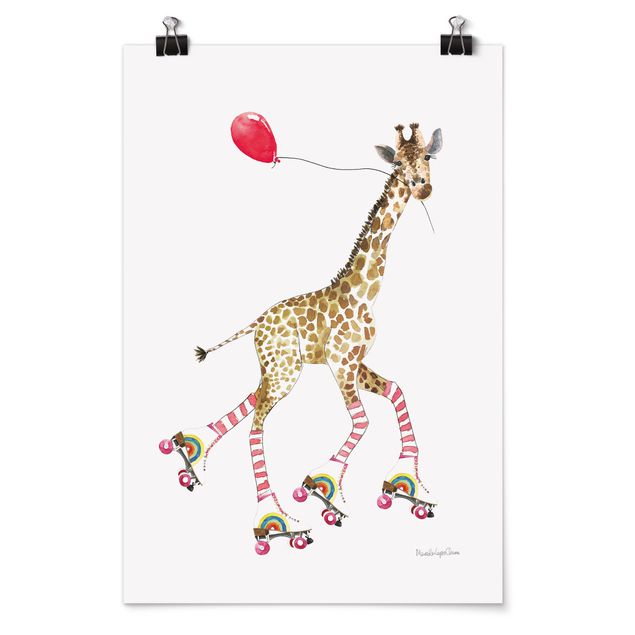 Poster - Giraffe on a joy ride