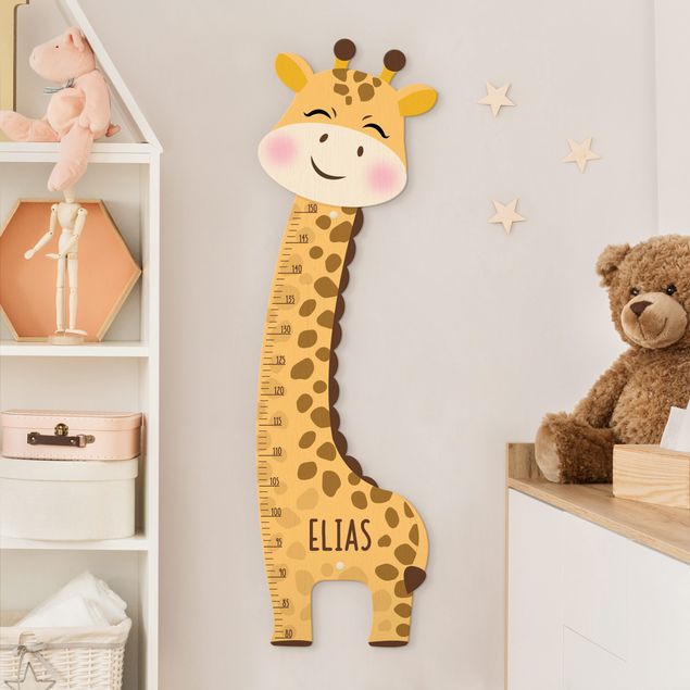 groeimeter met naam Giraffe boy with custom name